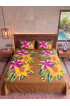 Hand Painted Rayon Bedsheet Set King Size Hand Painted Rayon Bedsheet Set King Size